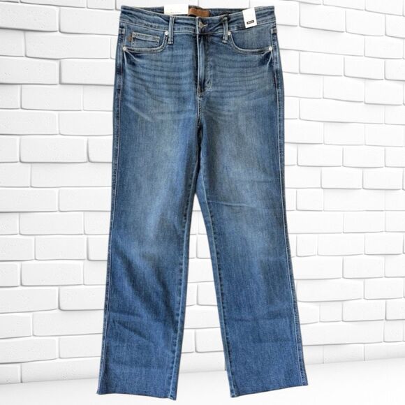 Judy Blue High Rise Tummy Control Medium Wash Straight Raw Hem Jeans – NWT - Picture 10 of 12